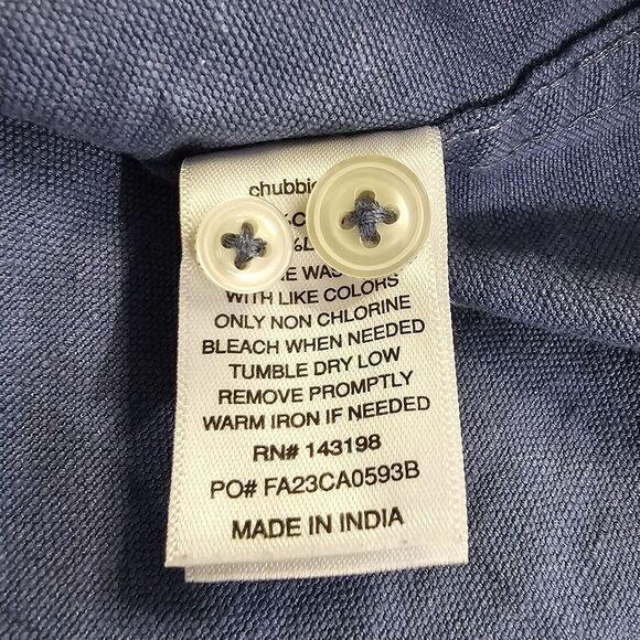 Chubbies Mens XXL,‎ 2XL Aztec Print Short Sleeve Navy Blue Shirt Cotton Linen - Picture 6 of 7